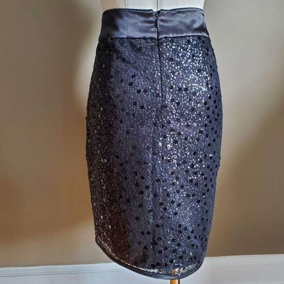 Little Black Etcetera Sequin Formal Mini Skirt - Picture 9 of 13